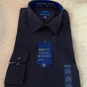 Men’s Apt. 9 Wrinkle Resistant Dress Shirt (Navy)